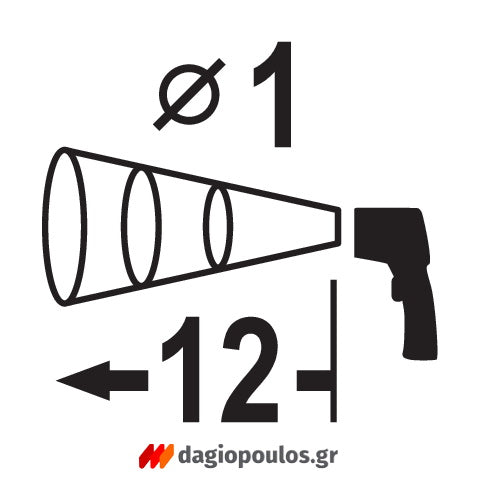 Yato YT-73201 Θερμόμετρο Υπερύθρων -50°C / +650°C Με Οθόνη LCD