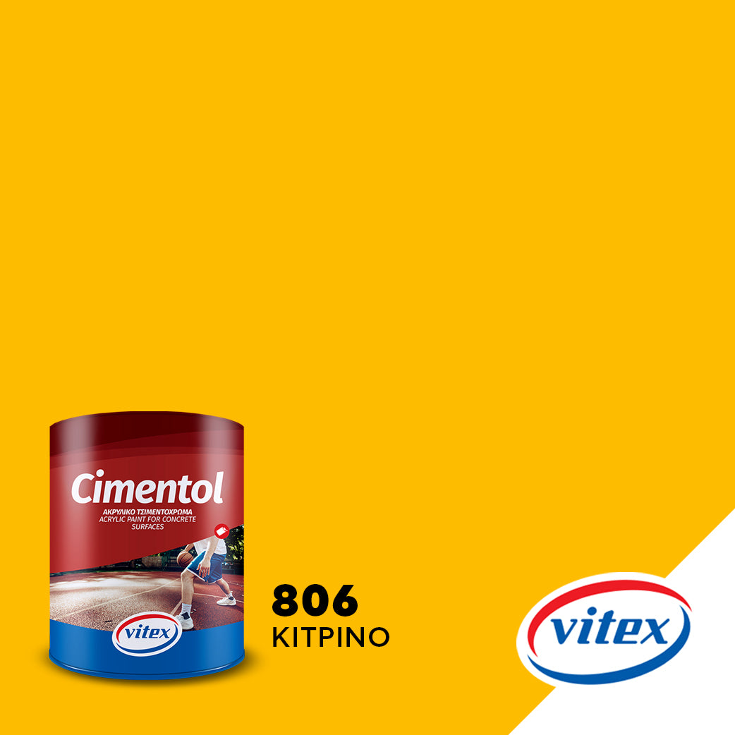 Vitex Cimentol Ακρυλικό Τσιμεντόχρωμα Διαλύτη 806 Κίτρινο