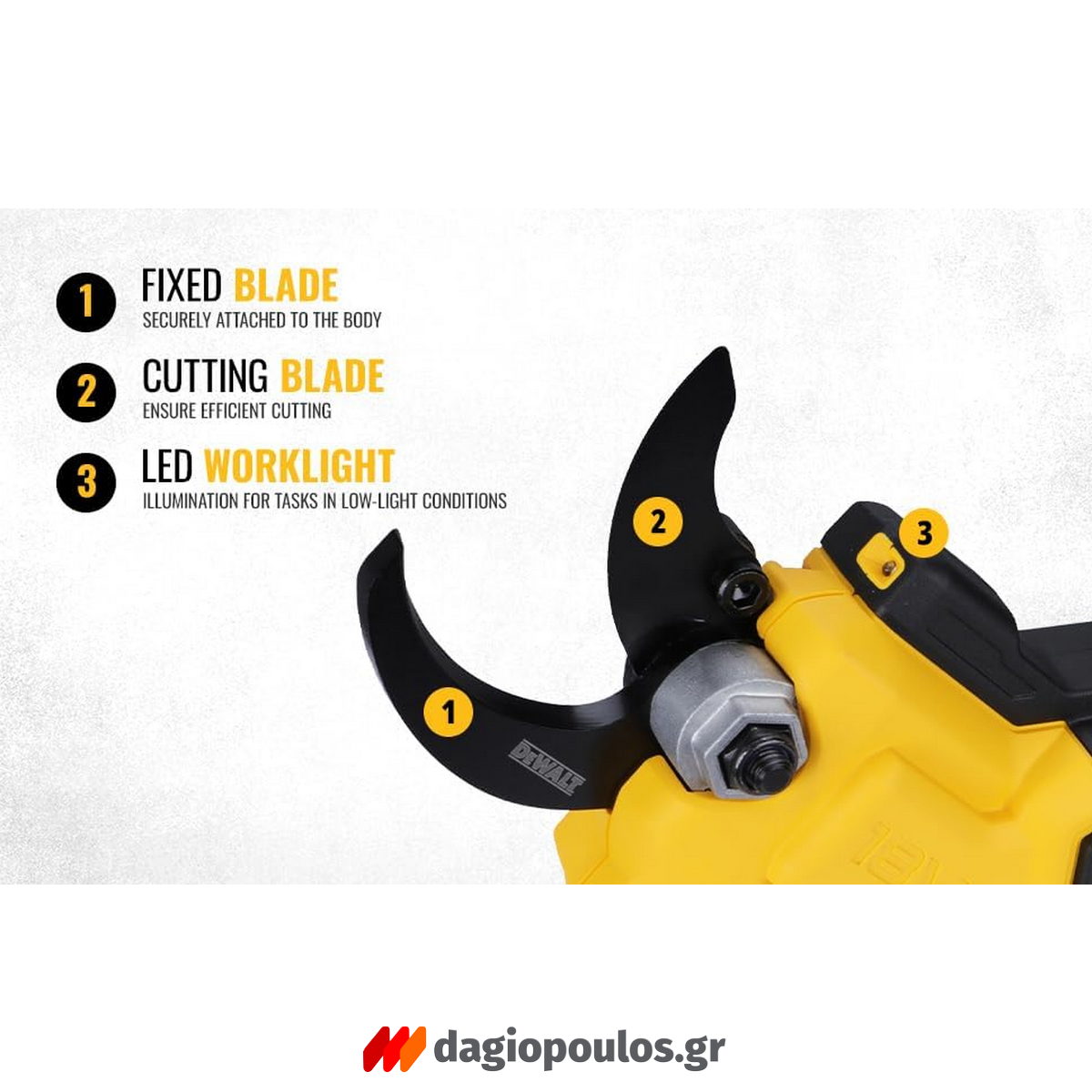 DeWalt DCMPP568N-XJ Brushless Ψαλίδα Κλαδέματος (Κλαδευτήρι) Μπαταρίας 18V Li-Ion SOLO