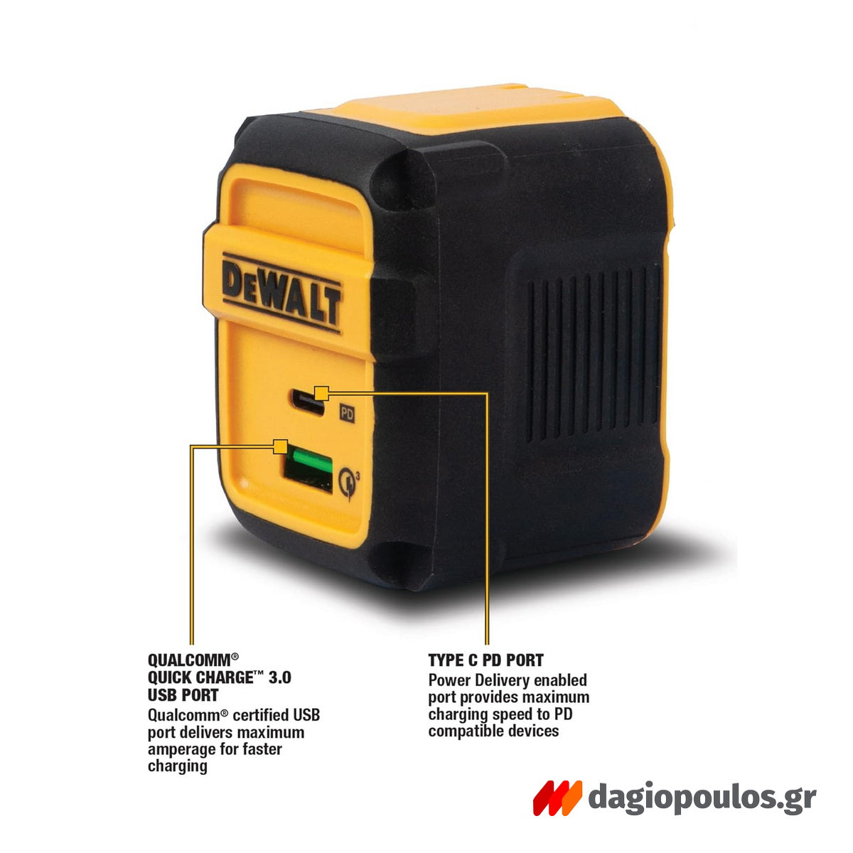 DeWalt 1310873DWG Επιτοίχιος Φορτιστής 2 Θυρών 49.5W