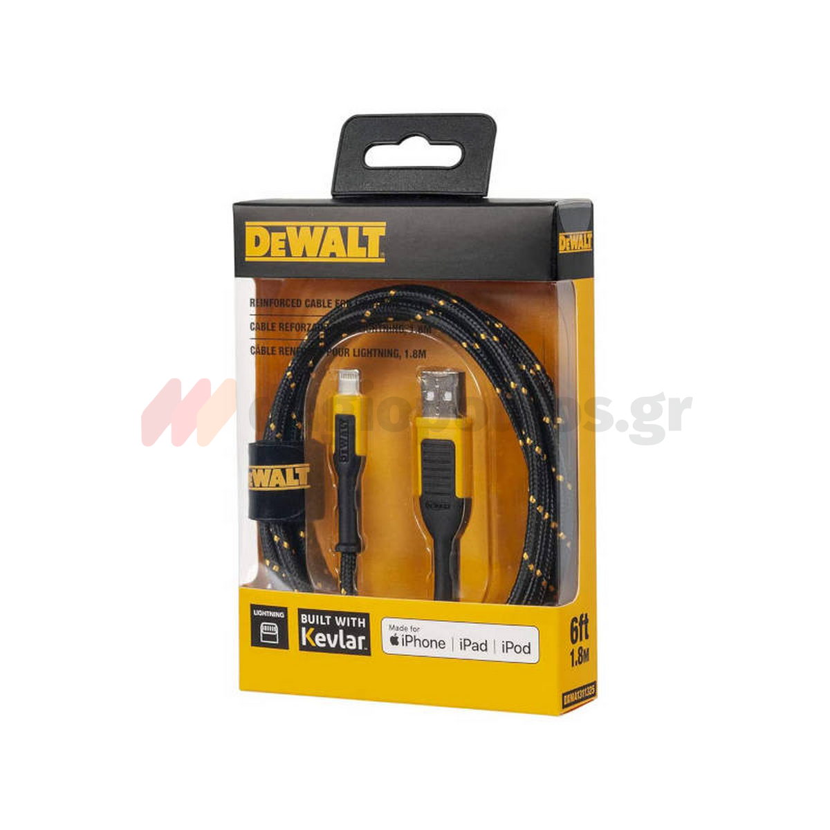 DeWalt 131 1325DWG Ενισχυμένο Καλώδιο USB-A σε Lightning 1.8mtr