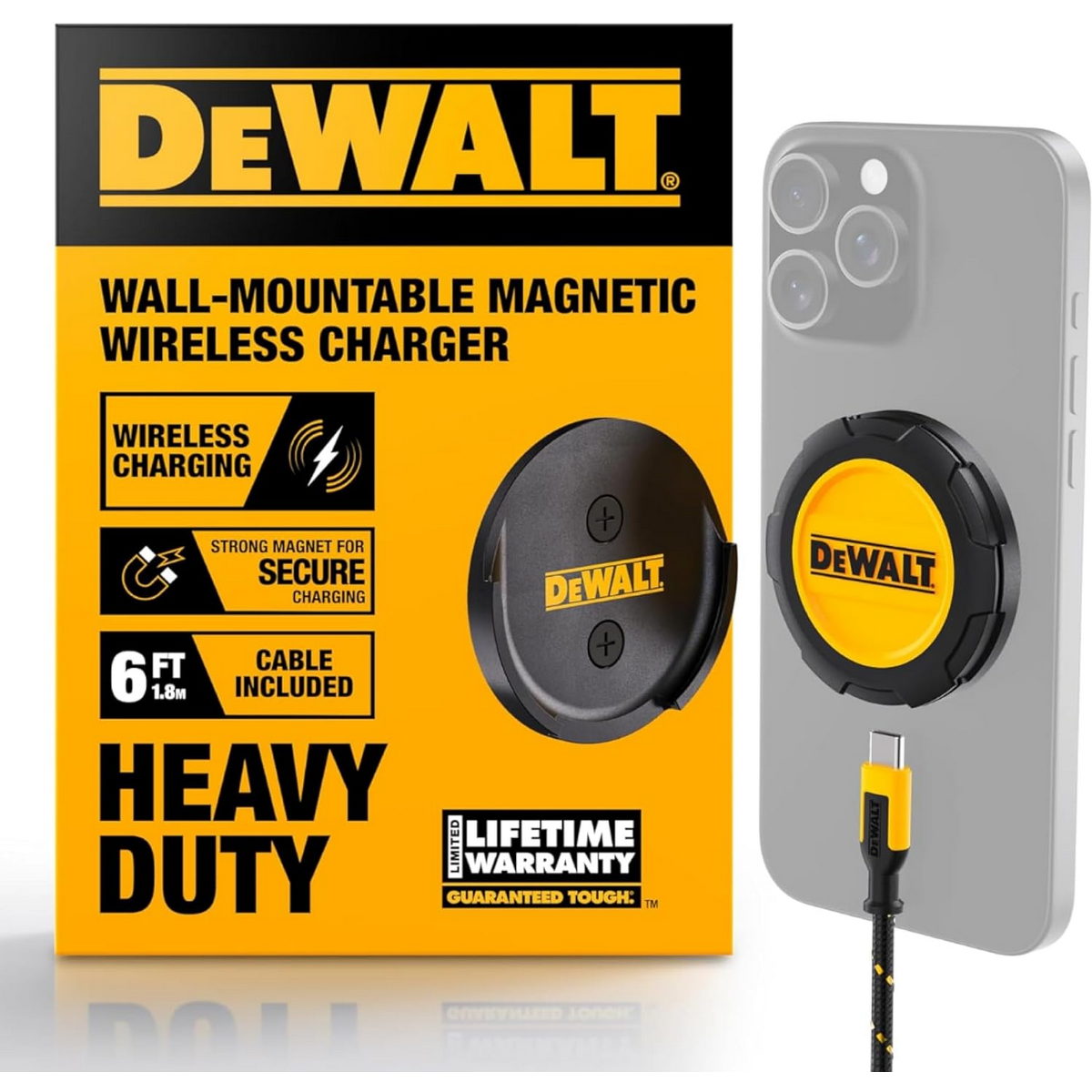 DeWalt 1410006DWG Ασύρματος Φορτιστής Με Καλώδιο Type-C σε Type-C 100W 1.2mtr