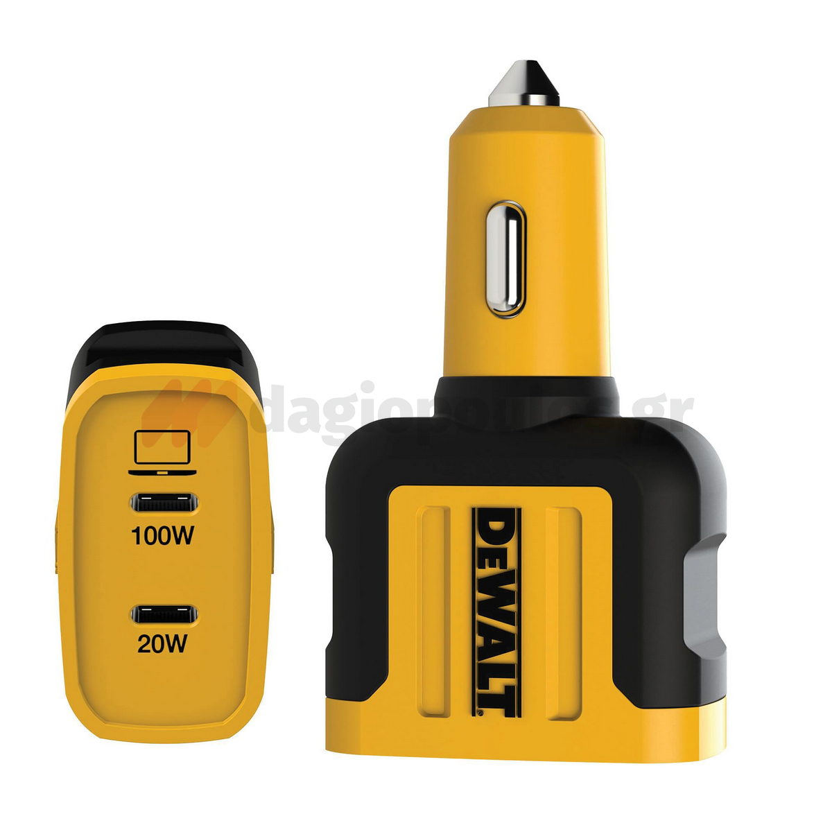DeWalt 1410484DWG Φορτιστής Αυτοκινήτου 2 Θυρών Type-C 120W