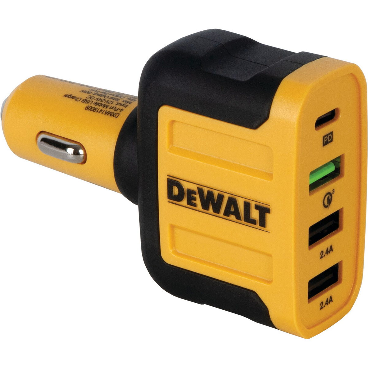 DeWalt 1419009DWG Φορτιστής Αυτοκινήτου USB PD 4 Θυρών 60W