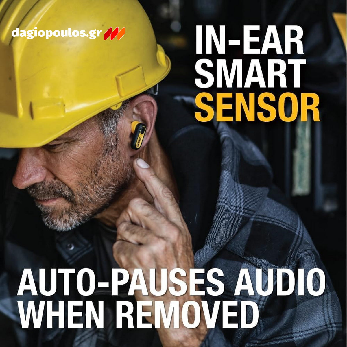 DeWalt 1902092DWG Ασύρματα Ακουστικά PRO-X1 Bluetooth με Θήκη Φόρτισης