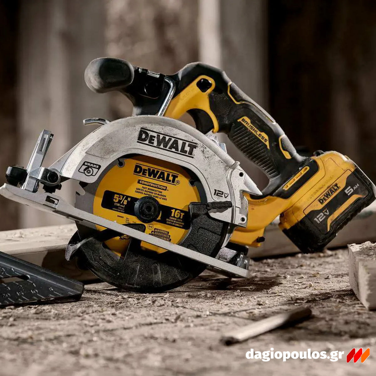 DeWalt DCS512P2-QW Brushless Δισκοπρίονο Χειρός Μπαταρίας 12V 140mm Με 2 Μπατ.5.0Ah - Βαλίτσα T-Stak