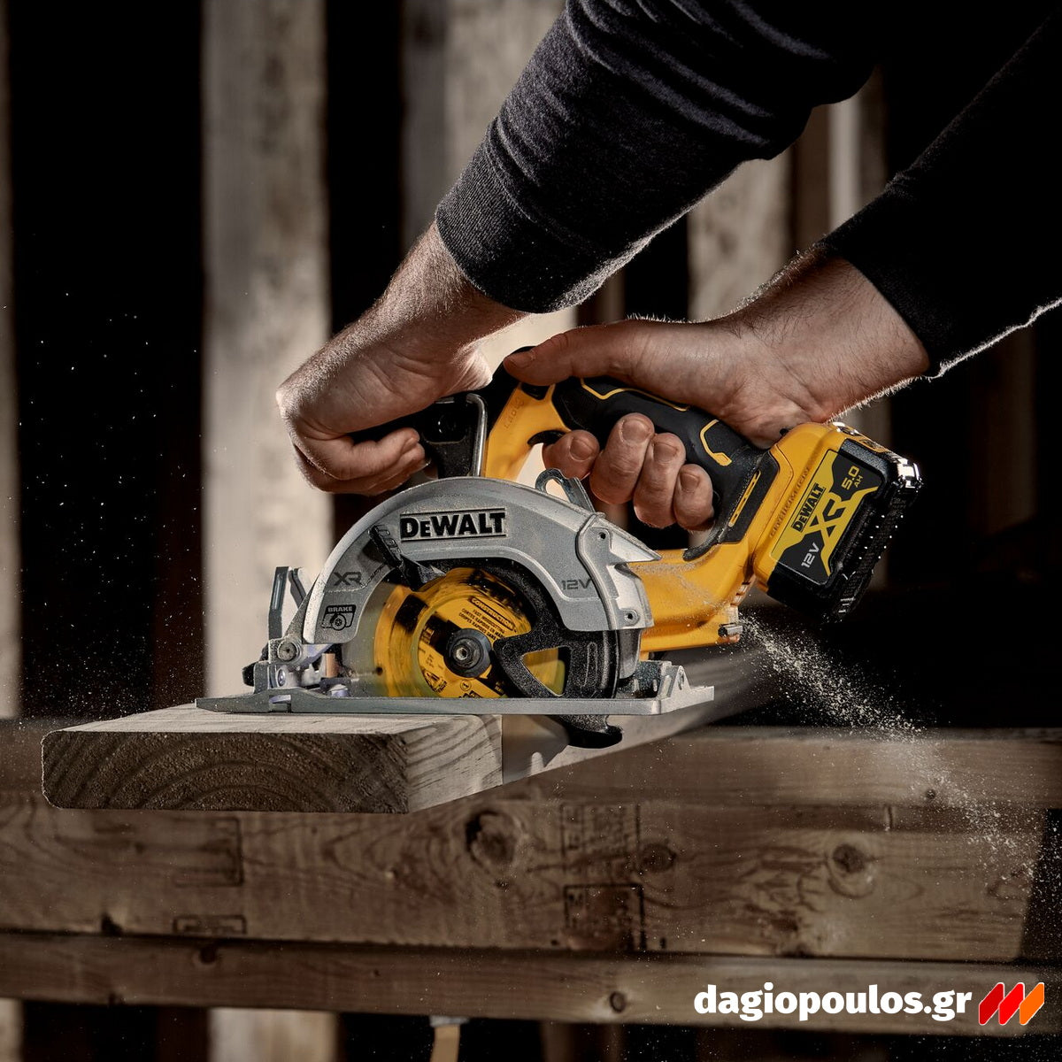DeWalt DCS512P2-QW Brushless Δισκοπρίονο Χειρός Μπαταρίας 12V 140mm Με 2 Μπατ.5.0Ah - Βαλίτσα T-Stak