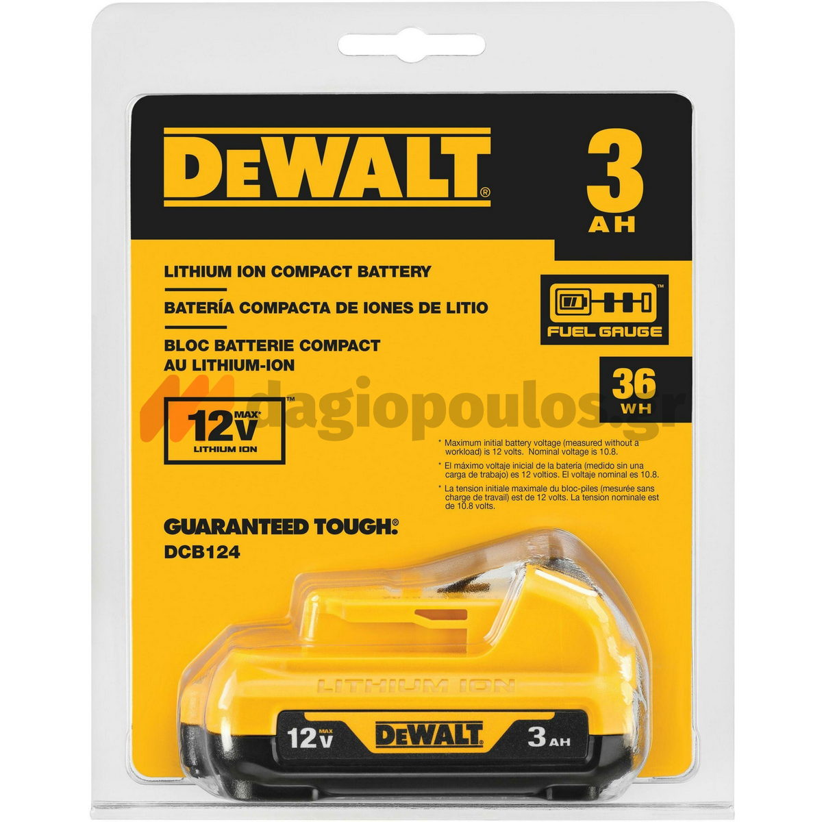 DeWalt DCB124 -XJ Μπαταρία Επαναφορτιζόμενη XR 12V Li-Ion 3.0Ah