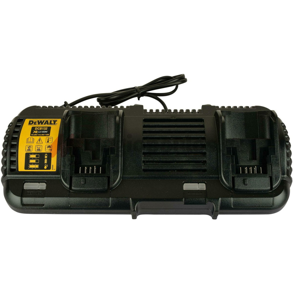 Dewalt DCB132-QW Ταχυφορτιστής Δύο Θέσεων Μπαταριών XR Flexvolt Powerstack 4Α 10.8-12-14.4-18V Li-Ion
