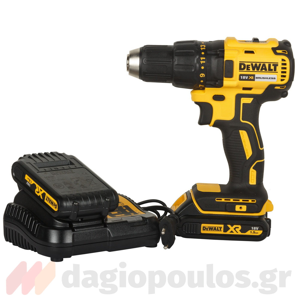 DeWalt DCD777S2T-QW Brushless Δραπανοκατσάβιδο Μπαταρίας 18V XR Με 2 Μπαταρίες 1.5Ah Li-Ion - Βαλίτσα