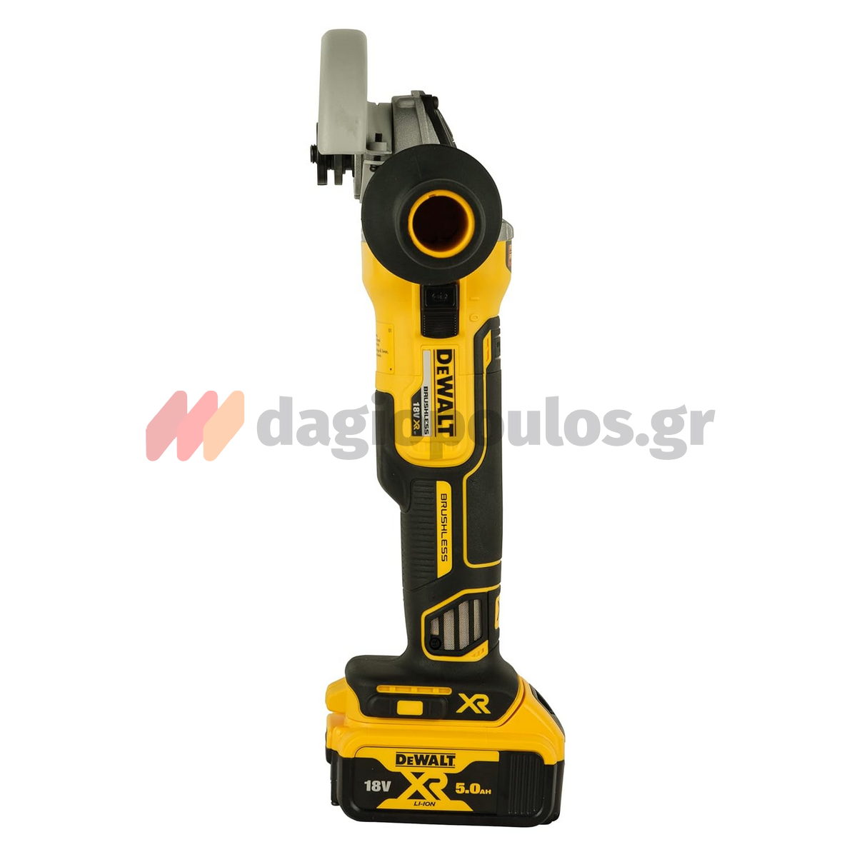 DeWalt DCG405P2-QW Brushless Γωνιακός Τροχός Μπαταρίας 18V Li-Ion 125mm Με 2 Μπατ.5.0Ah XR - Φορτιστή - Βαλίτσα T-Stak + ΔΩΡΟ 40 Δίσκοι DT3507 125mm