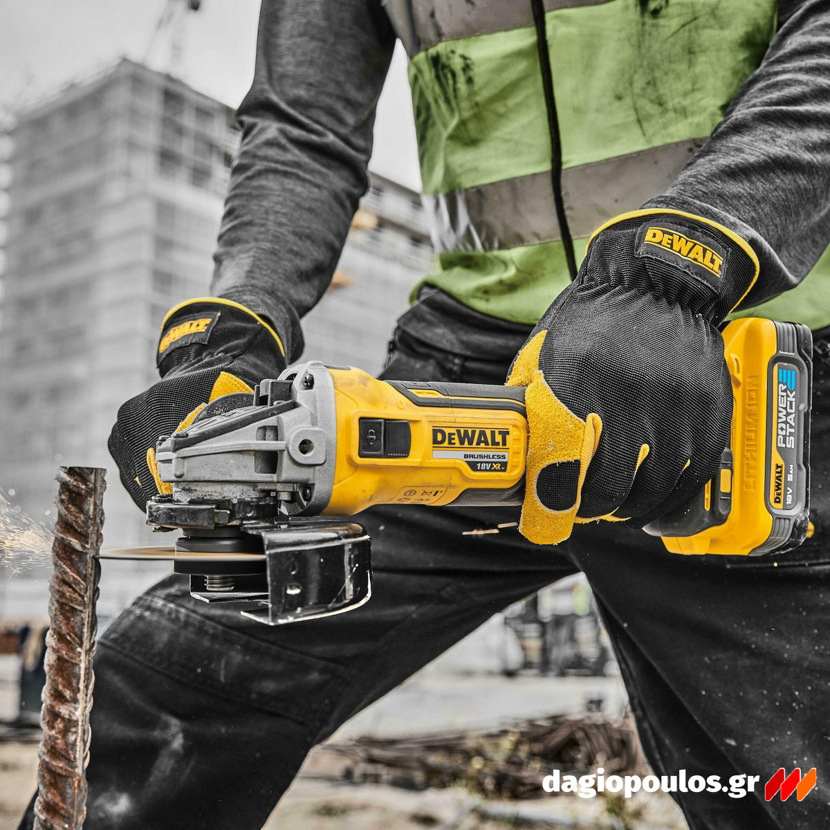 DeWalt DCK355P2T-QW Συλλογή Brushless Κρουστικό Δραπανοκατσάβιδο, Πνευματικό Πιστολέτο, Γωνιακό Τροχό 18V Li-Ion Με 2 Μπατ.5.0Ah XR - Φορτιστή - Βαλίτσα T-Stak
