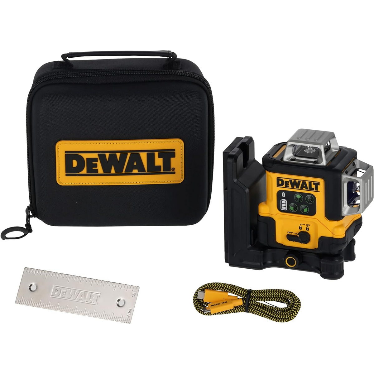 DeWalt DCLE14361GB Αλφάδι Laser 3x360° Πολλαπλών Γραμμών Πράσινης Δέσμης Επαναφορτιζόμενο (USB-C)