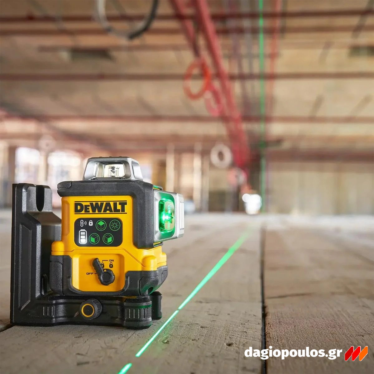 DeWalt DCLE14361GB Αλφάδι Laser 3x360° Πολλαπλών Γραμμών Πράσινης Δέσμης Επαναφορτιζόμενο (USB-C)