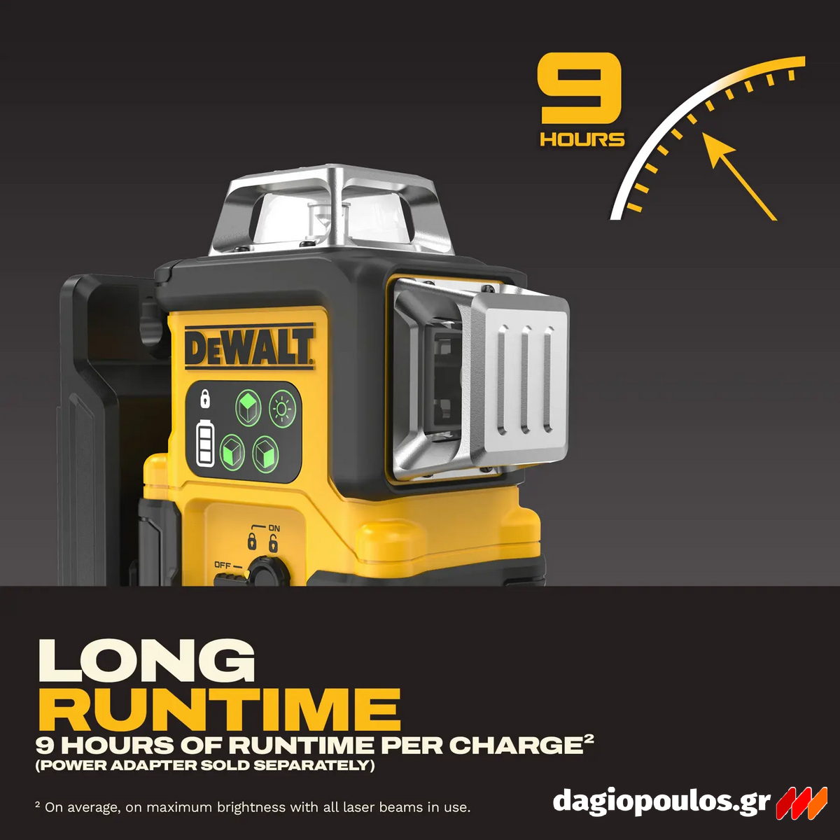 DeWalt DCLE14361GB Αλφάδι Laser 3x360° Πολλαπλών Γραμμών Πράσινης Δέσμης Επαναφορτιζόμενο (USB-C)