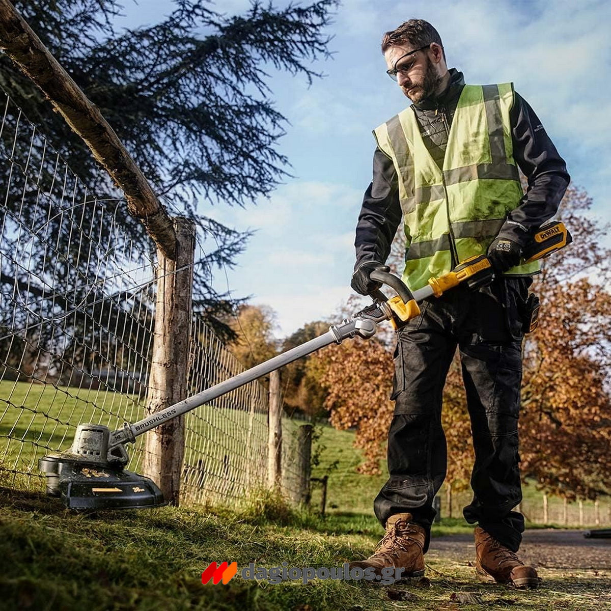 DeWalt DCMST561P1-QW Brushless Χλοοκοπτικό Μπαταρίας 18V Li-Ion Με Σπαστό Άξονα 36cm Με Μπαταρία 5.0Ah
