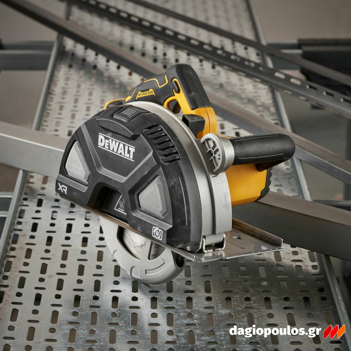 Dewalt DCS383H2 Brushless Δισκοπρίονο Μπαταρίας Μετάλλων 184mm 18V Li-Ion Με 2 Μπατ.5.0Ah - Φορτιστή - Βαλίτσα