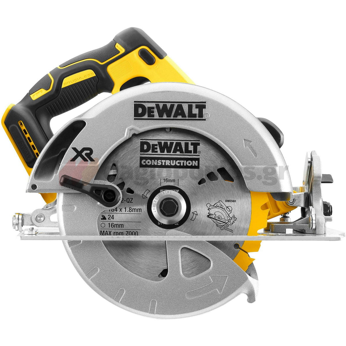 DeWalt DCS570P2-QW 18V XR Brushless Δισκοπρίονο Μπαταρίας 18V Li-Ion 184mm Με 2 Μπατ.5.0Ah Βαλίτσα T-STAK