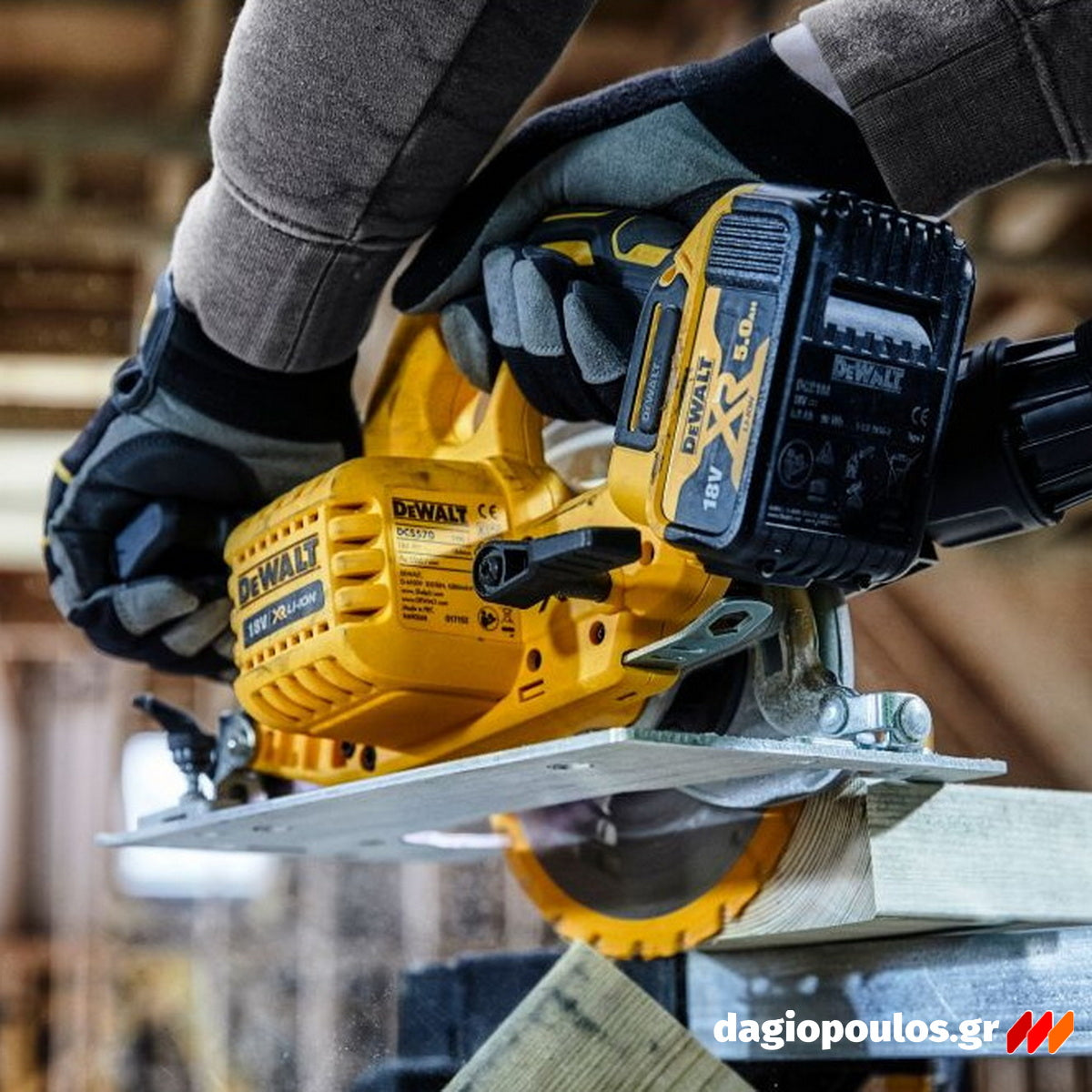 DeWalt DCS570P2-QW 18V XR Brushless Δισκοπρίονο Μπαταρίας 18V Li-Ion 184mm Με 2 Μπατ.5.0Ah Βαλίτσα T-STAK
