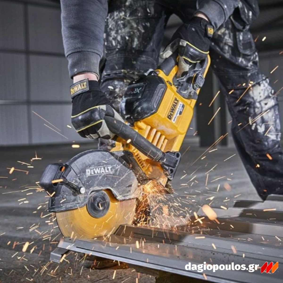 DeWalt DCS691X2-QW Κόφτης Δομικών Υλικών Μπαταρίας 54V Li-Ion 230mm Με 2 Μπατ.9Ah XR FLEXVOLT - Φορτιστή