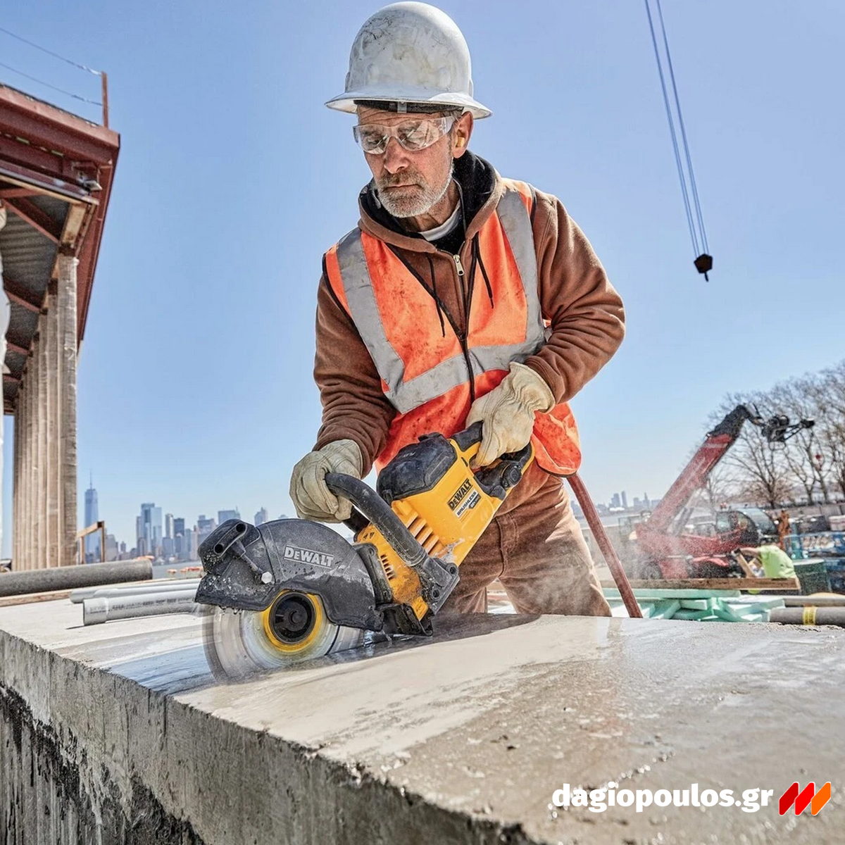 DeWalt DCS691X2-QW Κόφτης Δομικών Υλικών Μπαταρίας 54V Li-Ion 230mm Με 2 Μπατ.9Ah XR FLEXVOLT - Φορτιστή