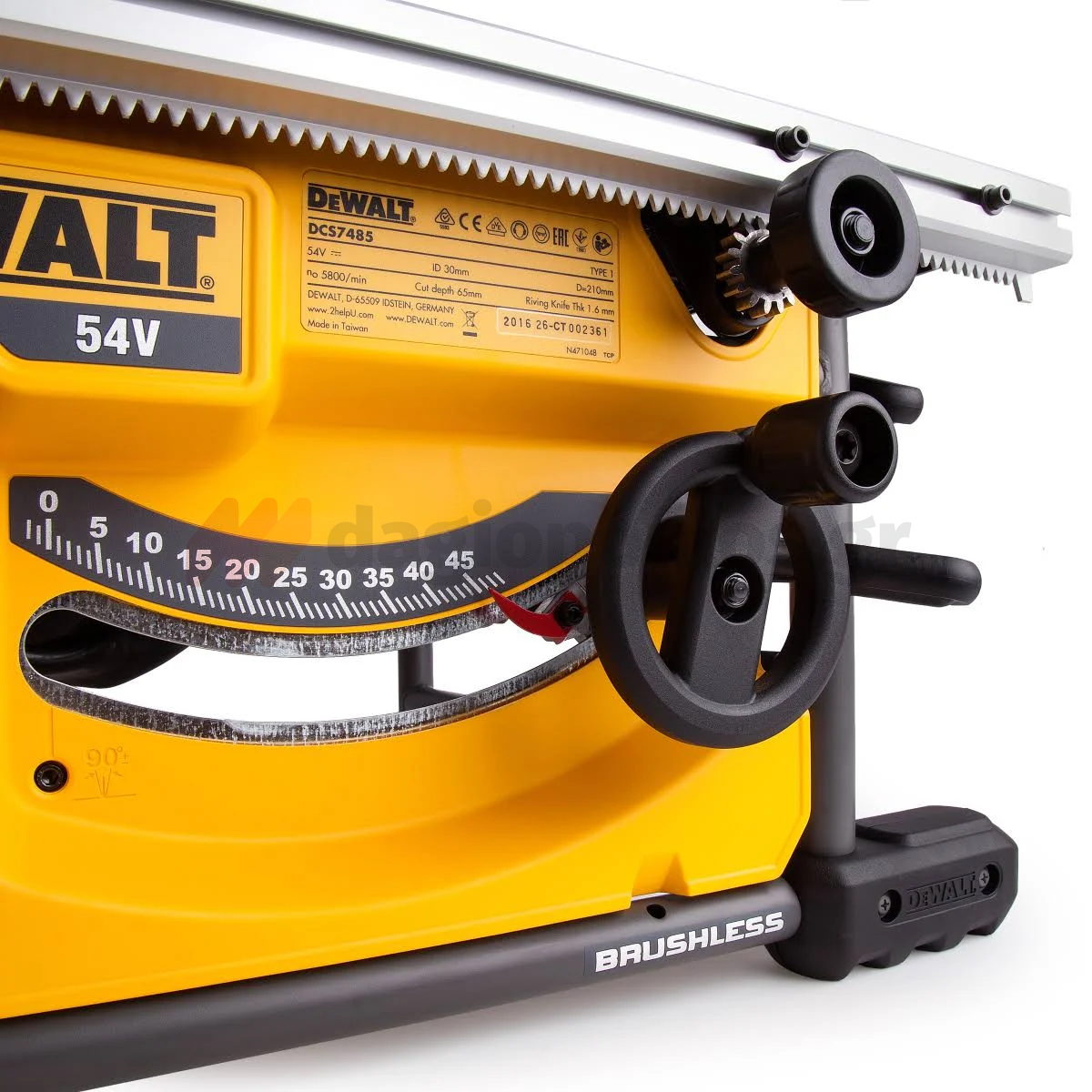DeWalt DCS7485T2-QW Brushless Δισκοπρίονο Πάγκου Μπαταρίας 54V Flexvolt 210mm Με 2 Μπατ.6.0Ah