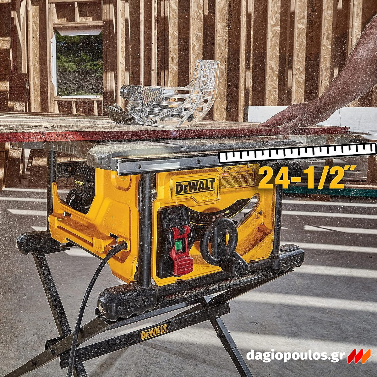 DeWalt DCS7485T2-QW Brushless Δισκοπρίονο Πάγκου Μπαταρίας 54V Flexvolt 210mm Με 2 Μπατ.6.0Ah