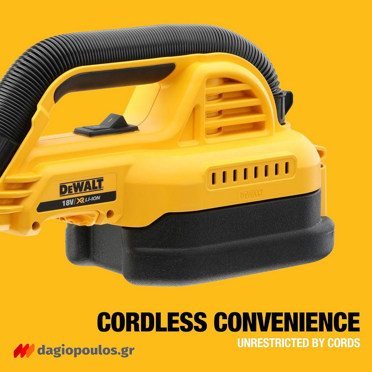 DeWalt DCV517N-XJ Σκούπα Στερεών/Υγρών Μπαταρίας 18V Li-Ion 1.9lt SOLO