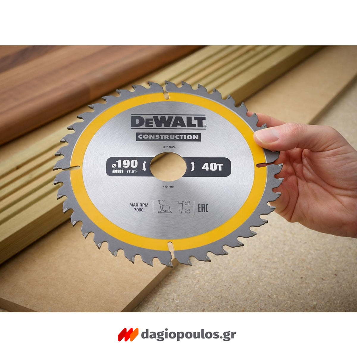 DeWalt DT1945 disc Κοπής Ξύλου 40T 190mm