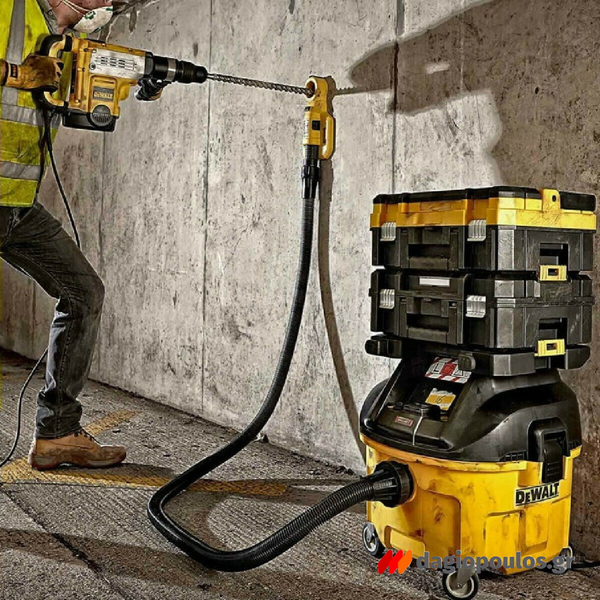 DeWalt DWV901L-QS Ηλεκτρική Σκούπα Υγρών - Στερεών 1400W Με Δοχείο 30Ltr