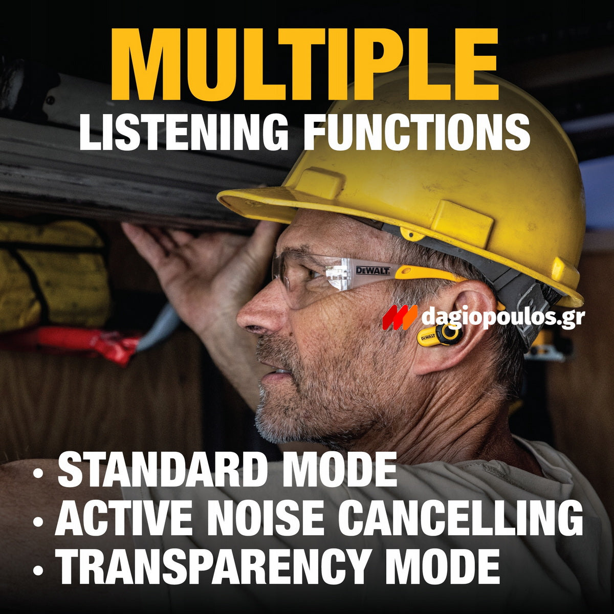 DeWalt 1902097DWG Ασύρματα Ακουστικά Bluetooth PRO-X2 ANC