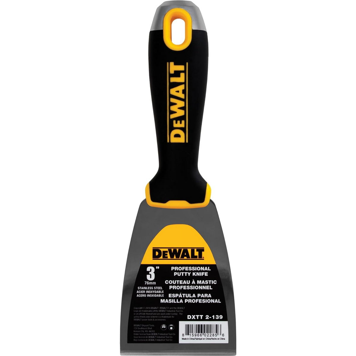 DeWalt DXTT-2-139 Στοκαδόρος - Σπάτουλα Στόκου Με Μαλακή Λαβή 3" 76mm ΑΝΟΞΕΙΔΩΤΗ