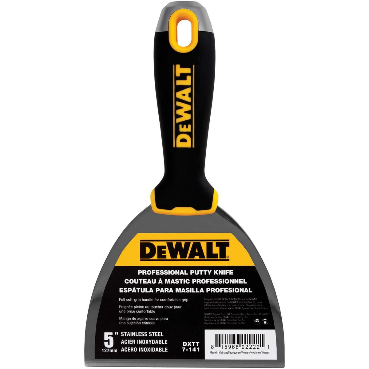 DeWalt DXTT-2-141 Στοκαδόρος - Σπάτουλα Στόκου Με Μαλακή Λαβή 5" 125mm ΑΝΟΞΕΙΔΩΤΗ
