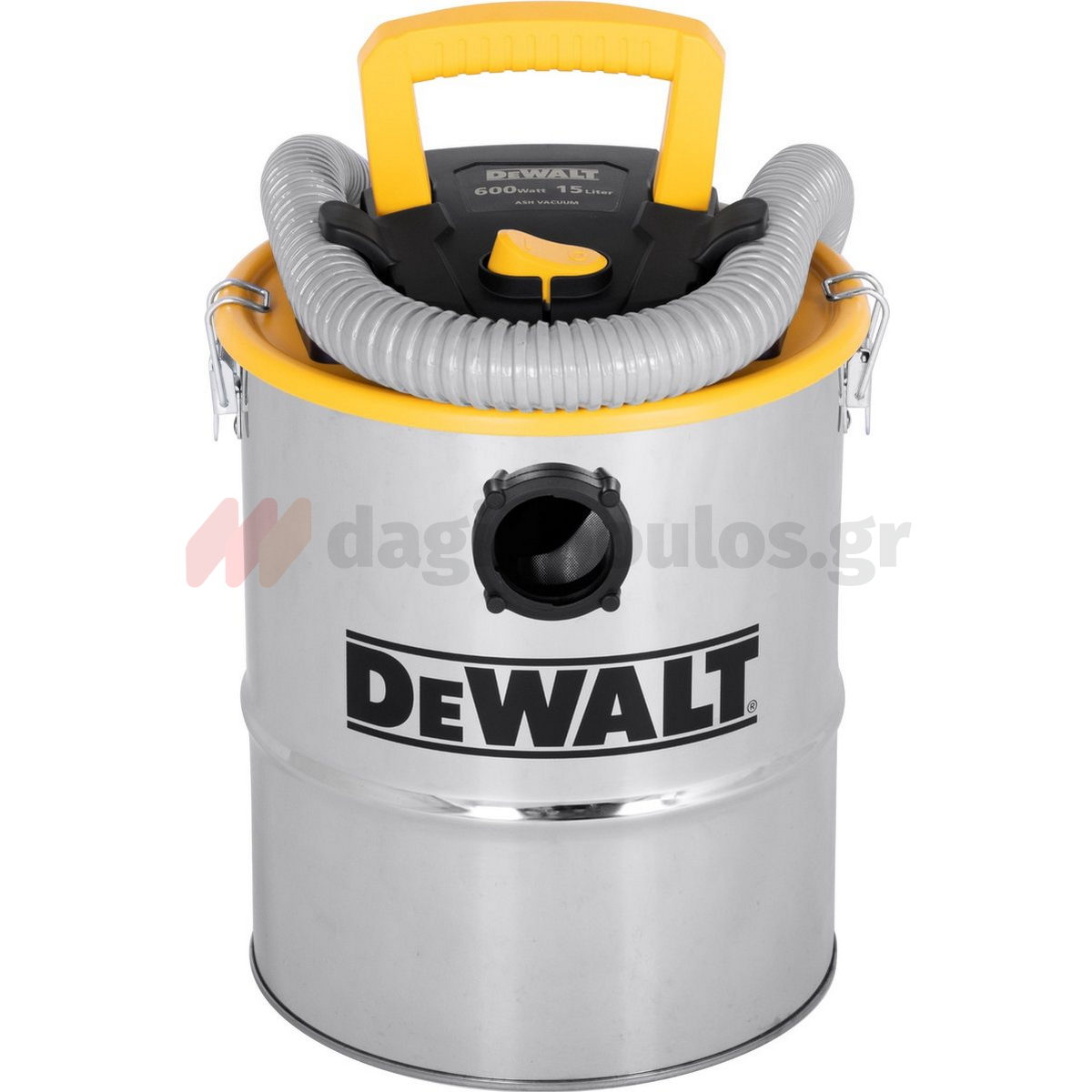 DeWalt DXV15A-QS Ηλεκτρική Σκούπα Στάχτης Με Ανοξείδωτο Κάδο 600W 15Lt