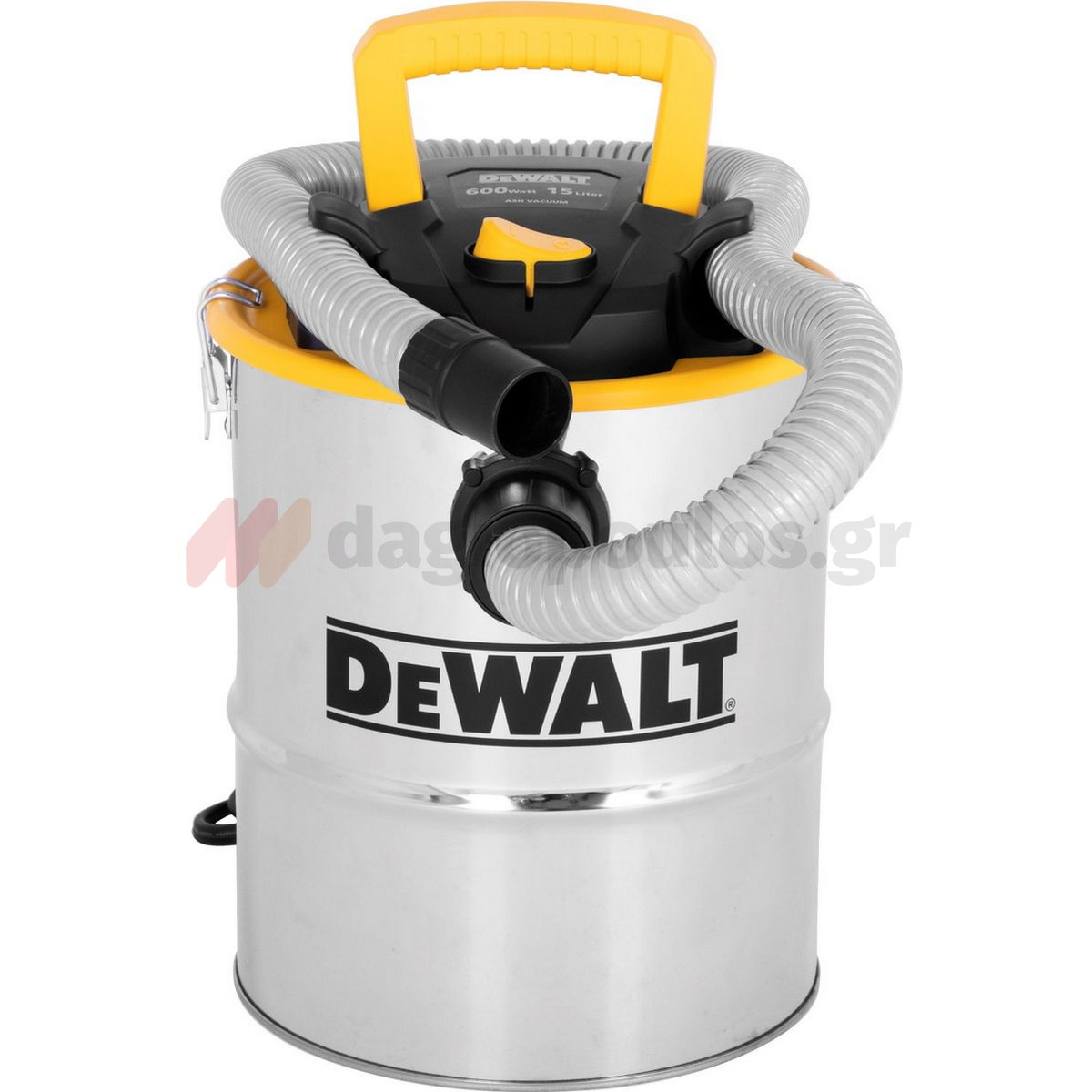 DeWalt DXV15A-QS Ηλεκτρική Σκούπα Στάχτης Με Ανοξείδωτο Κάδο 600W 15Lt