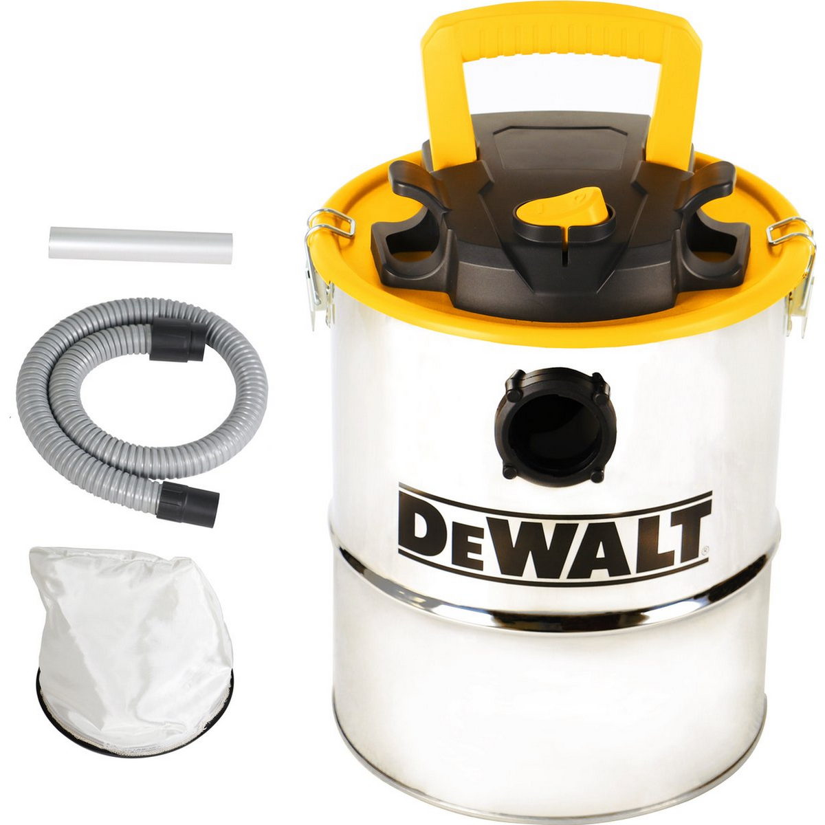 DeWalt DXV15A-QS Ηλεκτρική Σκούπα Στάχτης Με Ανοξείδωτο Κάδο 600W 15Lt