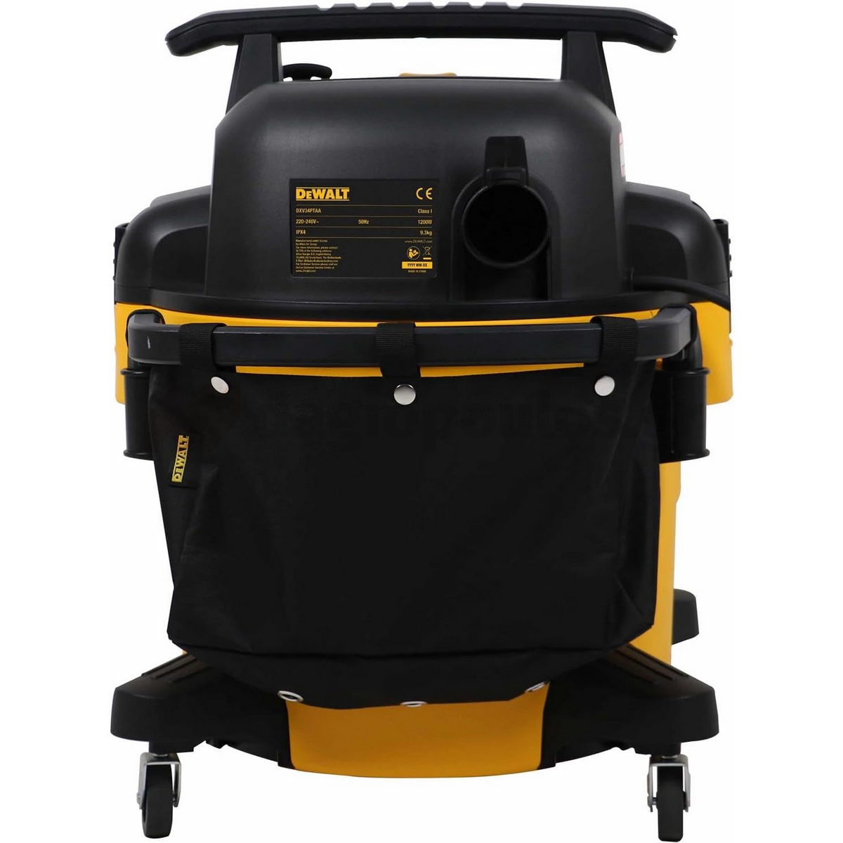 DeWalt DXV34PTA-QT Ηλεκτρική Σκούπα Υγρών/Στερεών Αθόρυβη 1200W 34Lt Με Πρίζα για Εργαλεία