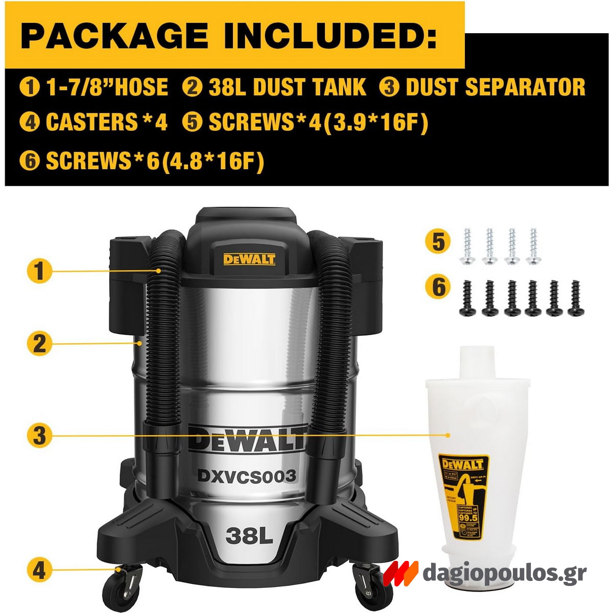 DeWalt DXVCS003 Διαχωριστής Σκόνης