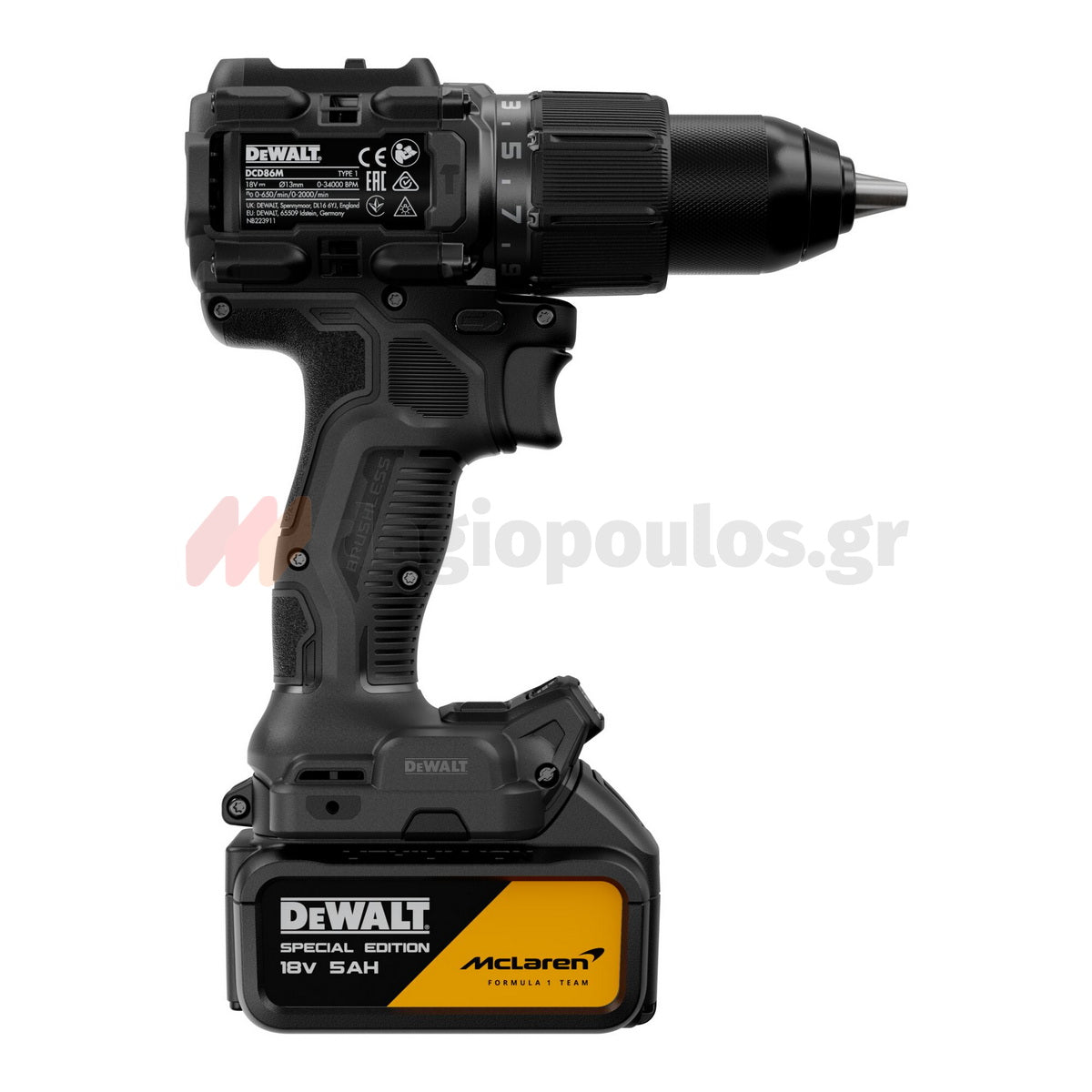 DeWalt McLaren DCK2223MP2T-QW Σετ Κρουστικό Δραπανοκατσάβιδο & Γωνιακός Τροχός 18V XR Με 2 Μπατ.5.0Ah-Βαλίτσα Μπαούλο T-Stak