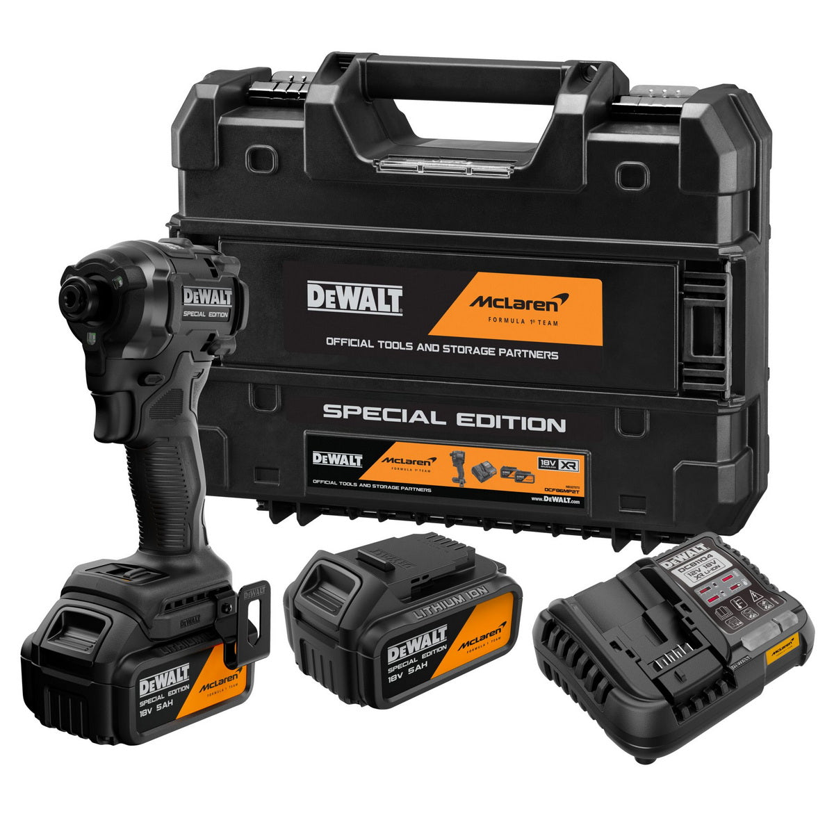 DeWalt McLaren DCF86MP2T-QW Brushless Παλμικό Κατσαβίδι 18V Li-Ion Με 2 Μπατ.5.0Ah-Βαλίτσα T-STAK