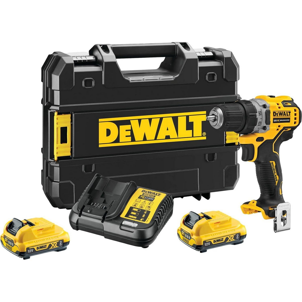 DeWalt DCD701D2-QW Brushless Δραπανοκατσάβιδο Μπαταρίας 12V Li-Ion Με 2 Μπατ.2.0Ah - Φορτιστή - Βαλίτσα T-Stak