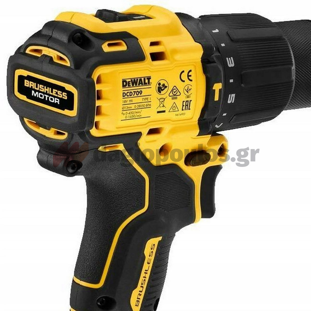 DeWalt DCD709P2T Brushless Κρουστικό Δραπανοκατσάβιδο Μπαταρίας 18V Li-Ion Με 2 Μπαταρίες 5.0Ah & Βαλίτσα T-Stak
