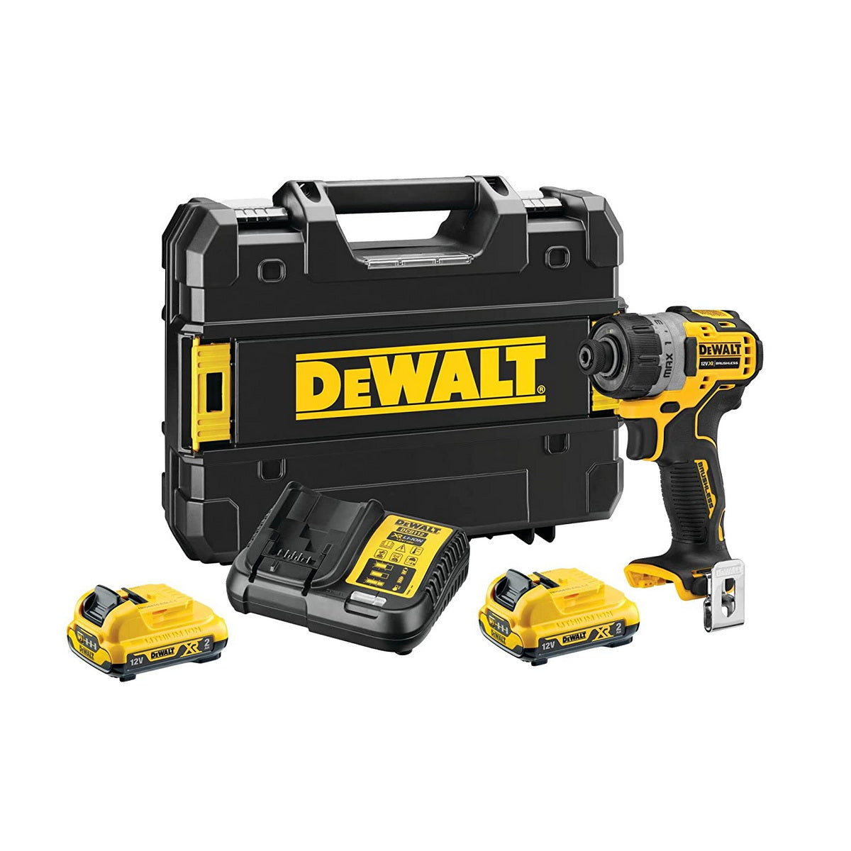 DeWalt DCF601D2-QW Brushless Κατσαβίδι Παλμικό Μπαταρίας 12V Li-Ion Με 2 Μπαταρίες 2.0Ah & Βαλίτσα