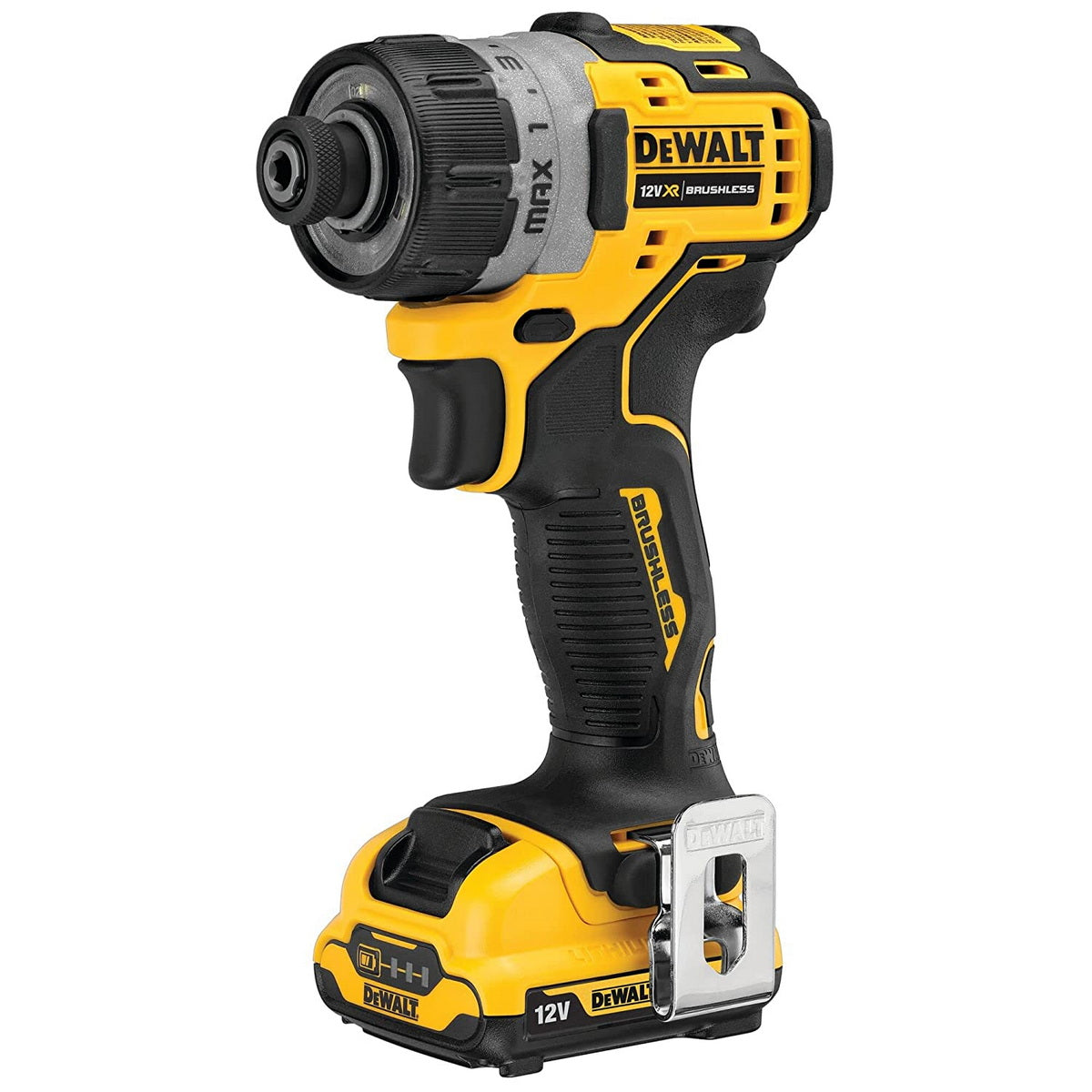 DeWalt DCF601D2-QW Brushless Κατσαβίδι Παλμικό Μπαταρίας 12V Li-Ion Με 2 Μπαταρίες 2.0Ah & Βαλίτσα