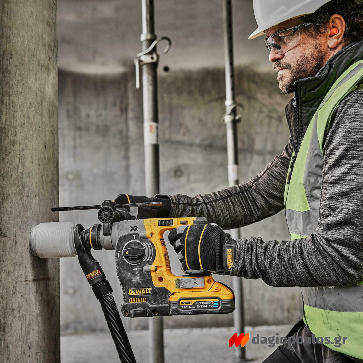 DeWalt DCH273H2T-QW SDS Plus Brushless Σκαπτικό Περιστροφικό Πνευματικό Πιστολέτο 18V Li-Ion Με 2 Μπαταρίες 5.0Ah Powerstack & Βαλίτσα T-Stak