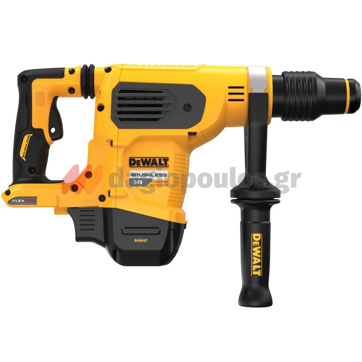 DeWalt DCH481X2-QW SDS Max Brushless Πνευματικό Κρουστικό Σκαπτικό Μπαταρίας 54V Li-Ion 6.1J 5.4Kg Με 2 Μπατ.9.0Ah - Φορτιστή - Βαλίτσα