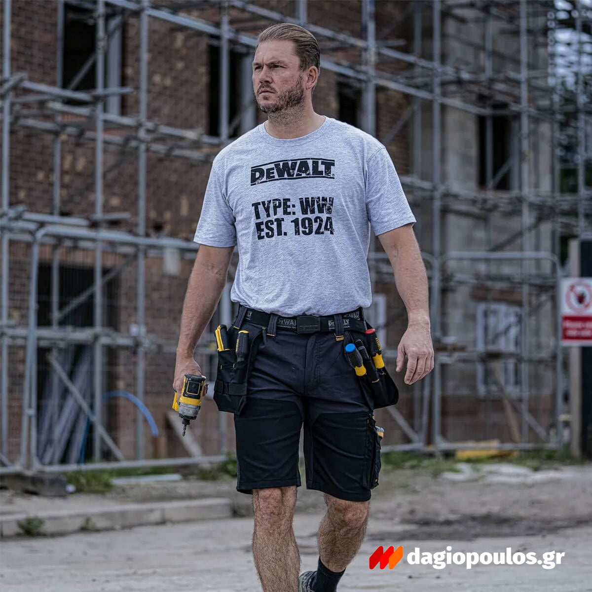 Dewalt DWC153-004 Hamden Κοντό Παντελόνι - Βερμούδα Εργασίας Γκρι