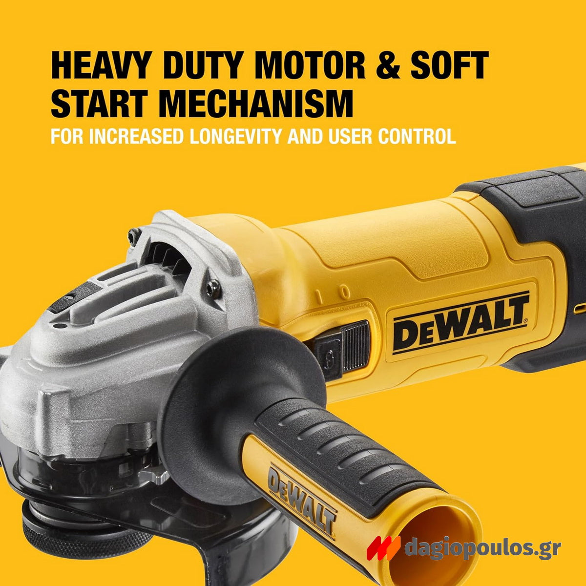 Dewalt DWE4257KT-QS Ηλεκτρικός Γωνιακός Τροχός 1500W 125mm Ρυθμιζόμενος Me Θόλο λείανσης - Βαλίτσα