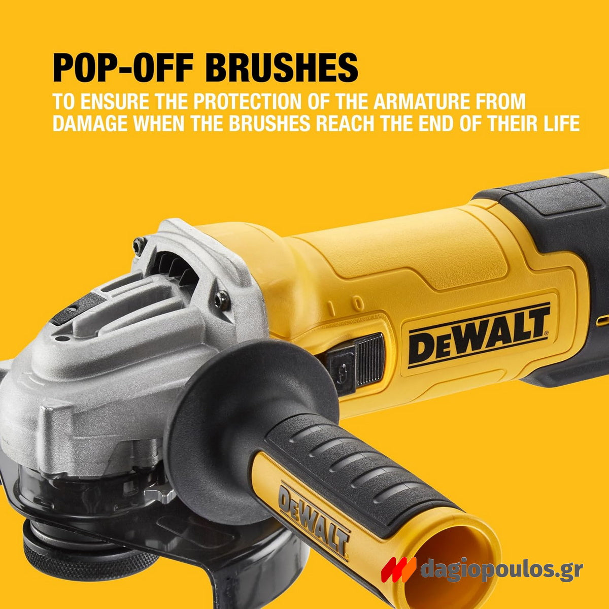 Dewalt DWE4257KT-QS Ηλεκτρικός Γωνιακός Τροχός 1500W 125mm Ρυθμιζόμενος Me Θόλο λείανσης - Βαλίτσα