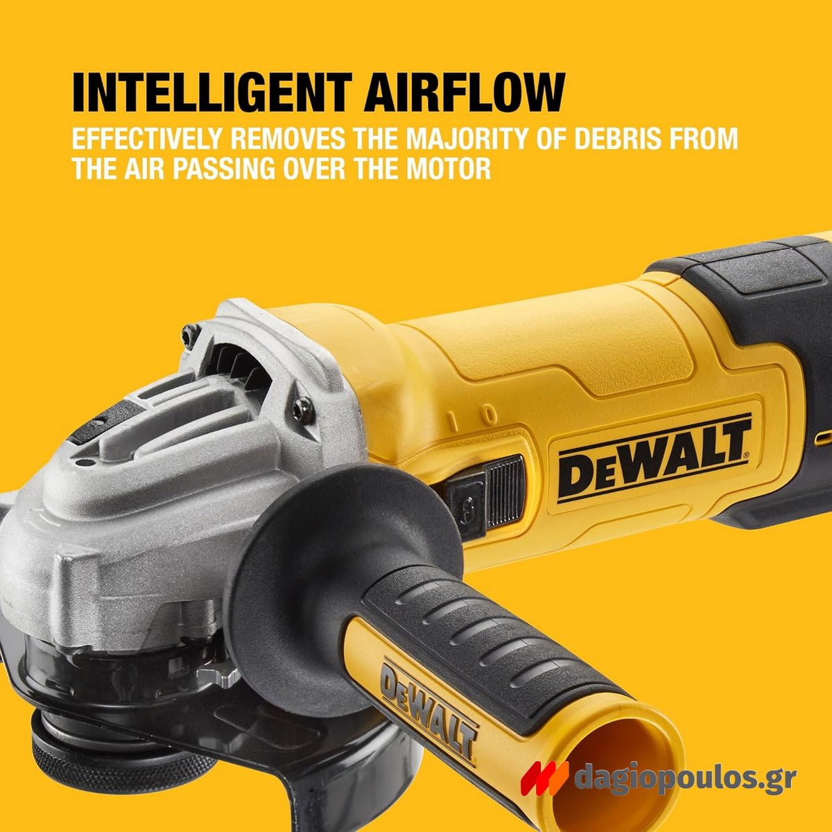 Dewalt DWE4257KT-QS Ηλεκτρικός Γωνιακός Τροχός 1500W 125mm Ρυθμιζόμενος Me Θόλο λείανσης - Βαλίτσα
